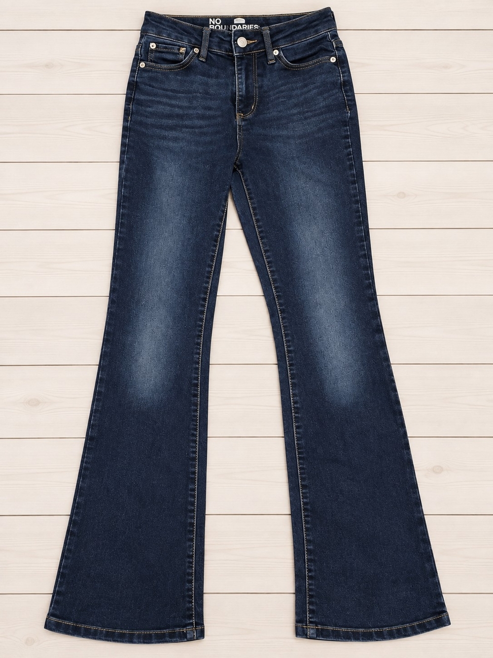 No Boundaries Women's Dark Indigo Flare Jeans
